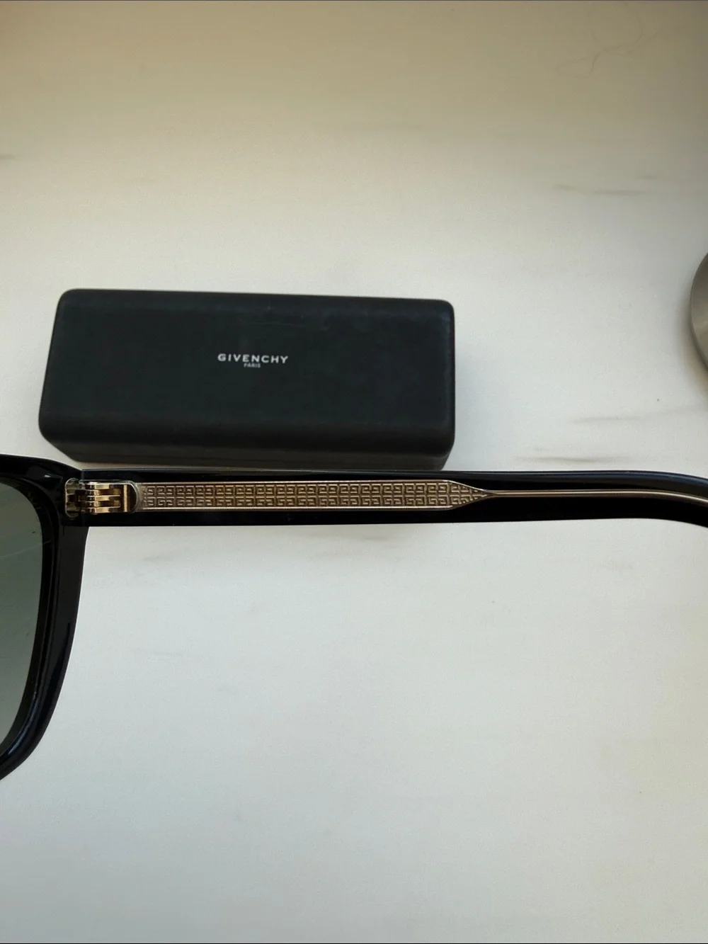 Givenchy Black Sunglasses with Gold Accents